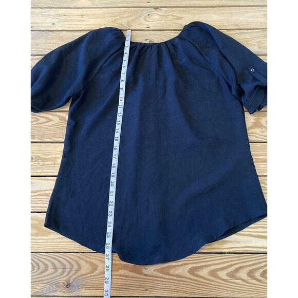 Express Button Front Blouse Size Large Women’s Black - Picture 5 of 6